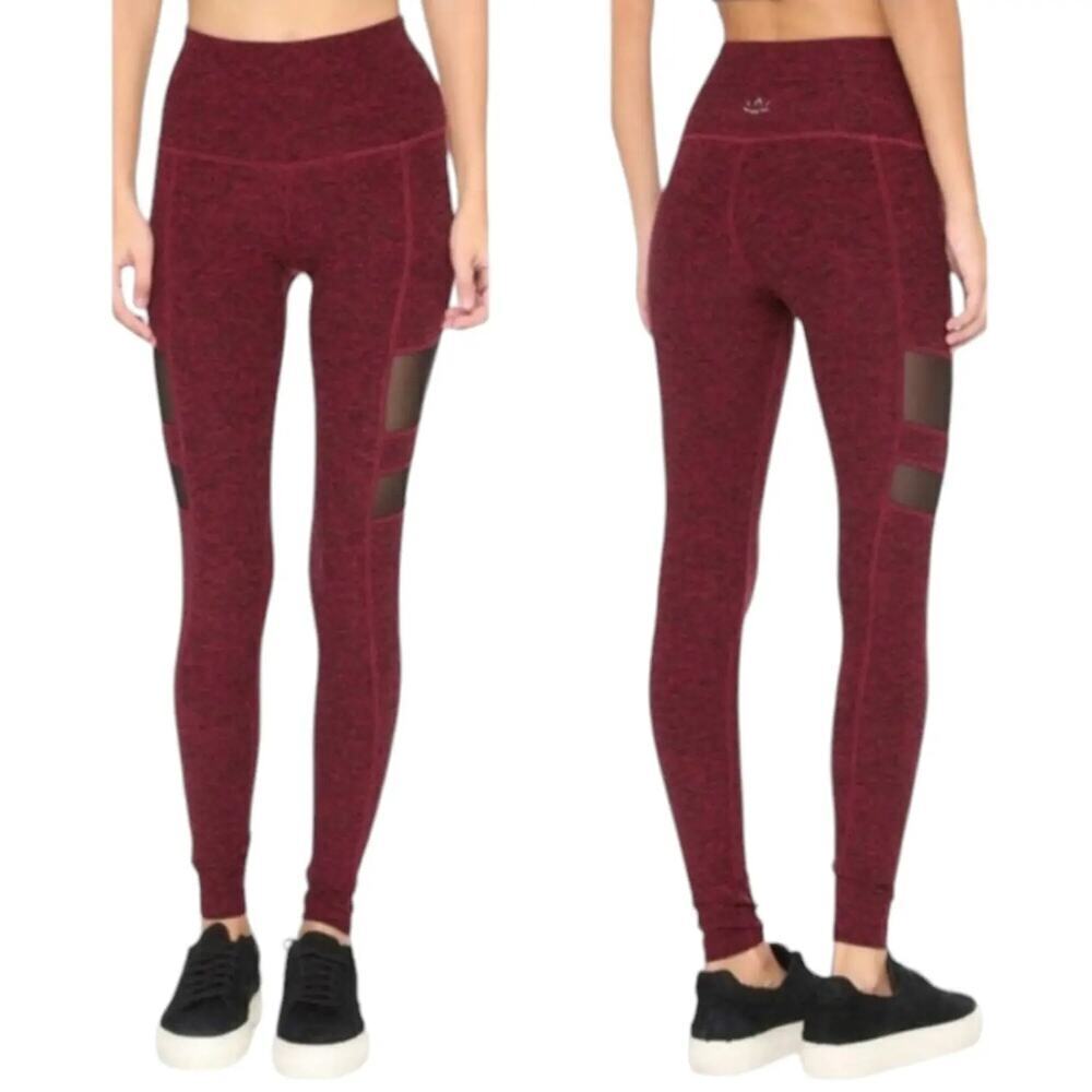 Beyond Yoga Red Space Dye Iconic Silhouette Mesh Details Leggings Size XS - Picture 7 of 7